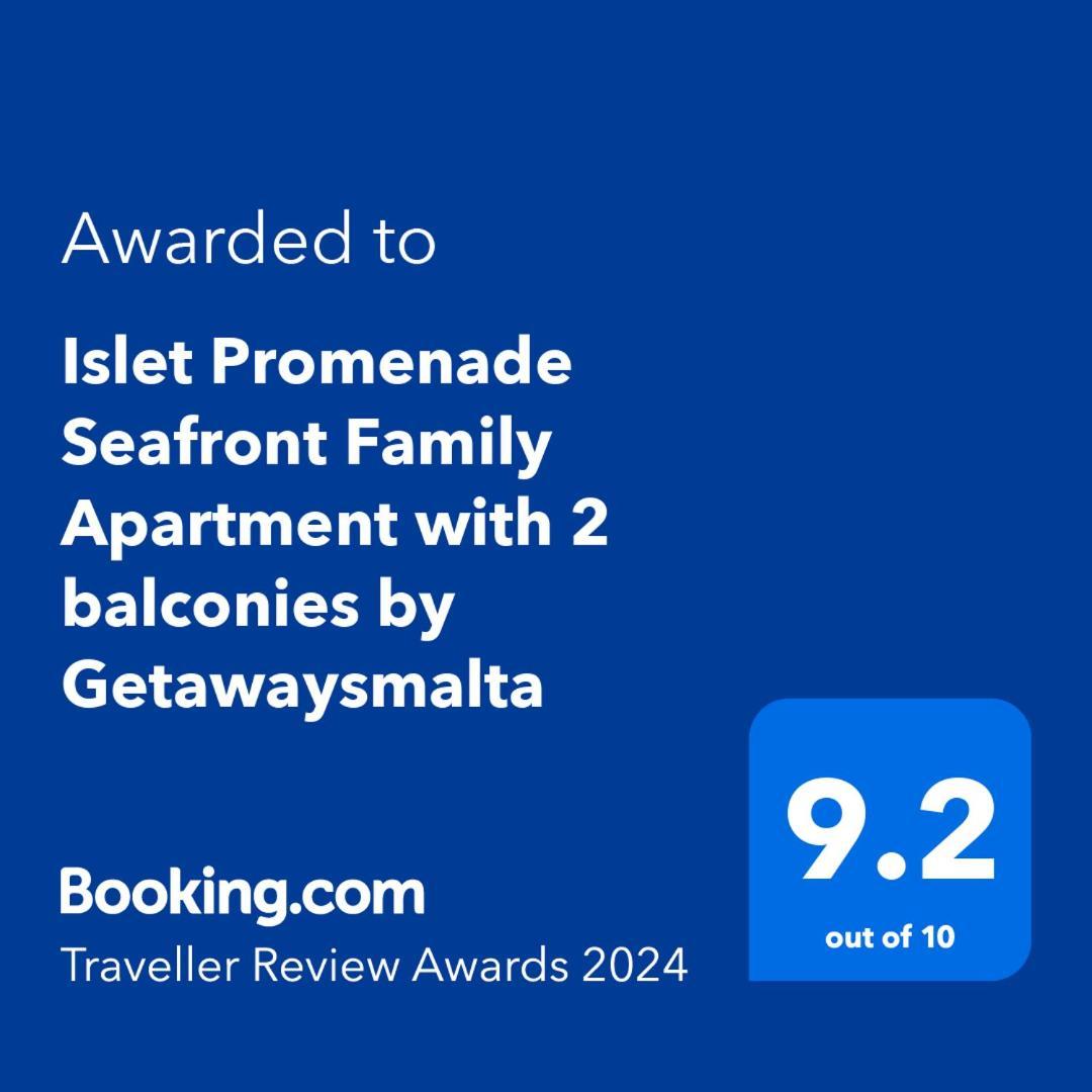 Islet Promenade Seafront Family Apartment With 2 Balconies By Getawaysmalta San Pawl il-Baħar Eksteriør billede
